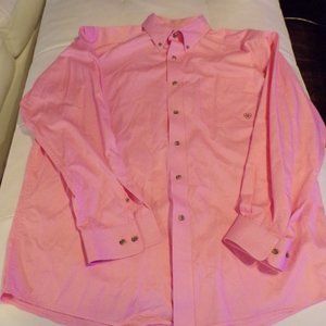 ARIAT Bright Pink Long Sleeve Button Down Shirt